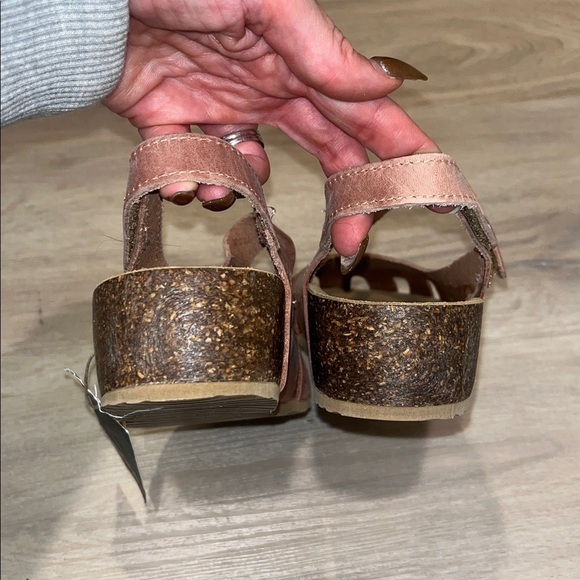 Bio Natura Closed Toe Mary Jane Distressed Leather Sandals NEW 9 Mauve Pink - Picture 8 of 10